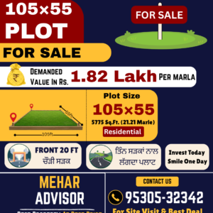 PLOT FOR SALE , BADINPUR , MANDI GOBINDGARH SKU10010