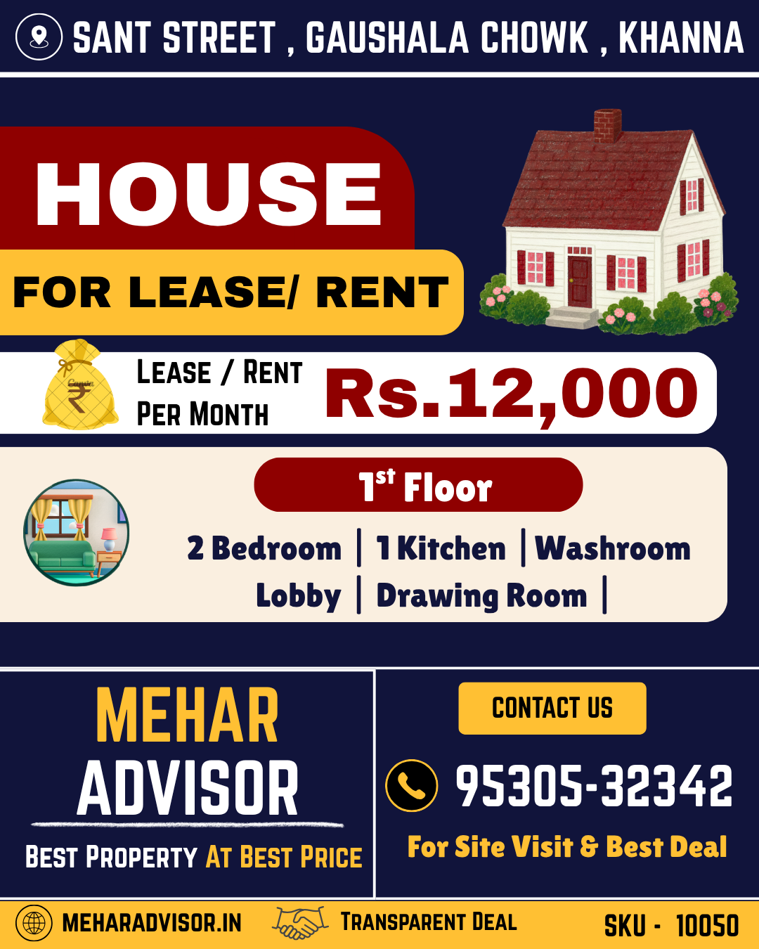 House For Lease/Rent At Sant Street , Gaushala Chowk, Khanna SKU10050