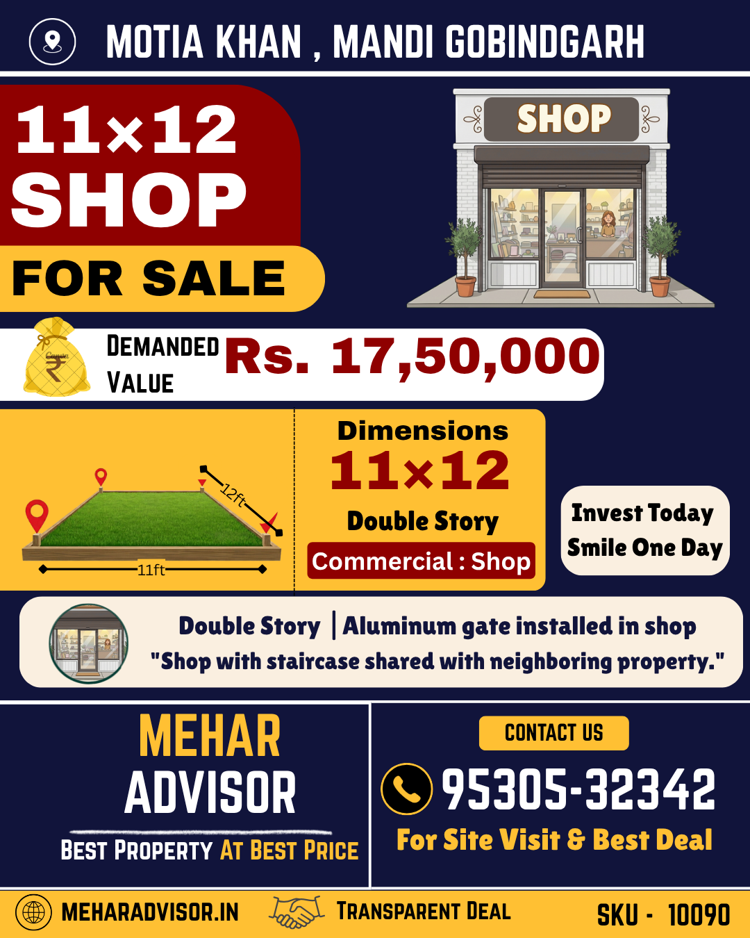 Shop For Sale In MOTIA KHAN , MANDI GOBINDGARH SKU10090