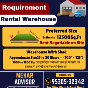 REQUIERMENT RENTAL WAREHOUSE PREFERENCE KHANNA SKU10260