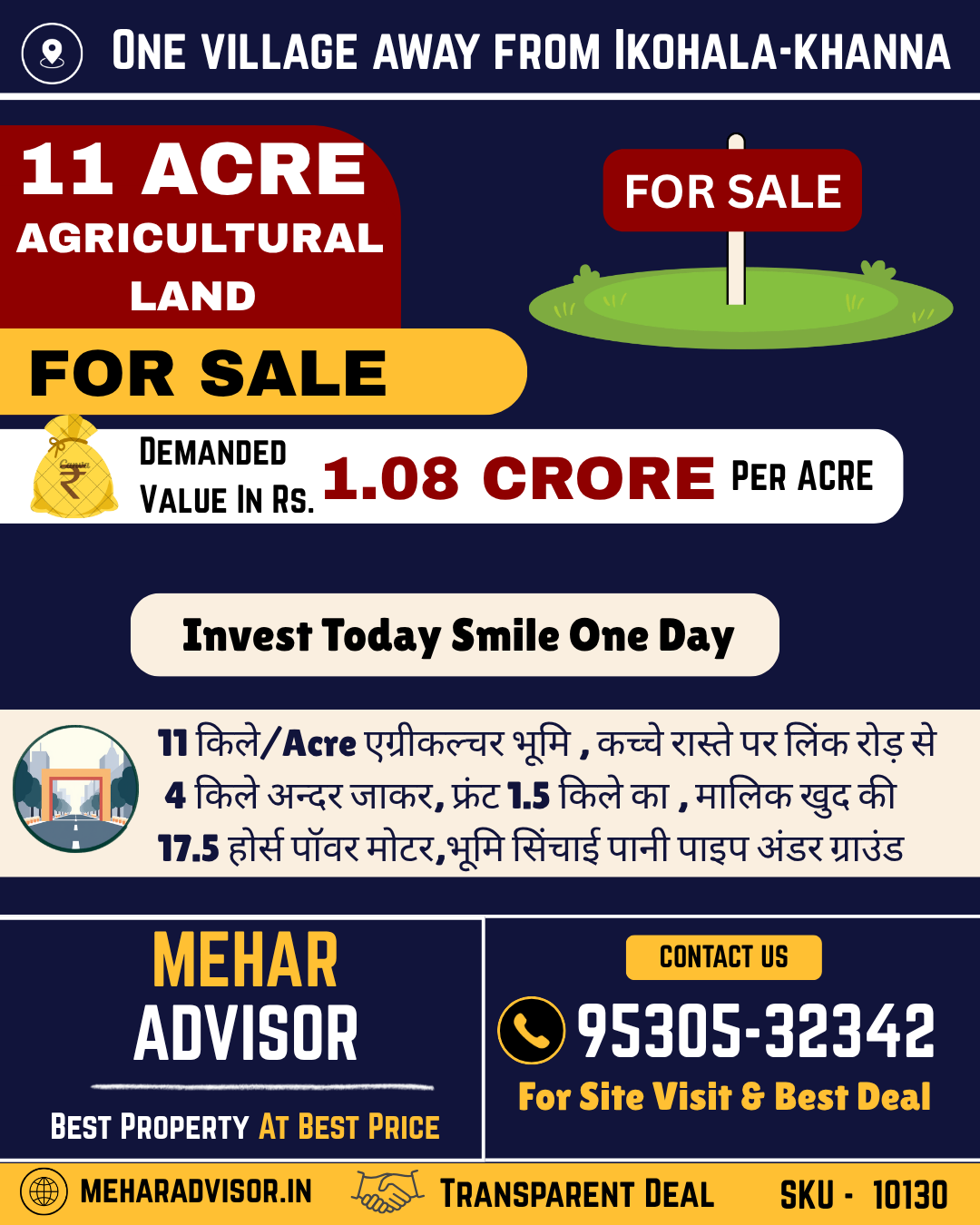 Agricultural Land For Sale - One village away from Ikohala-Khanna SKU10130