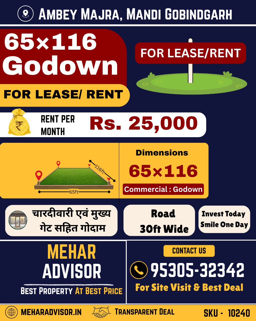 Godown For Rent In Ambey Majra, Mandi Gobindgarh SKU10240