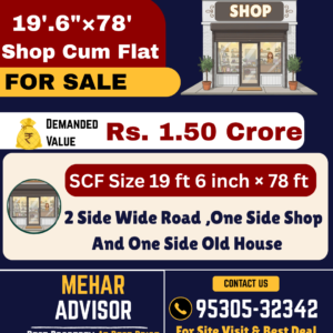 SHOP CUM FLAT FOR SALE NAROTAM NAGAR KHANNA SKU10300