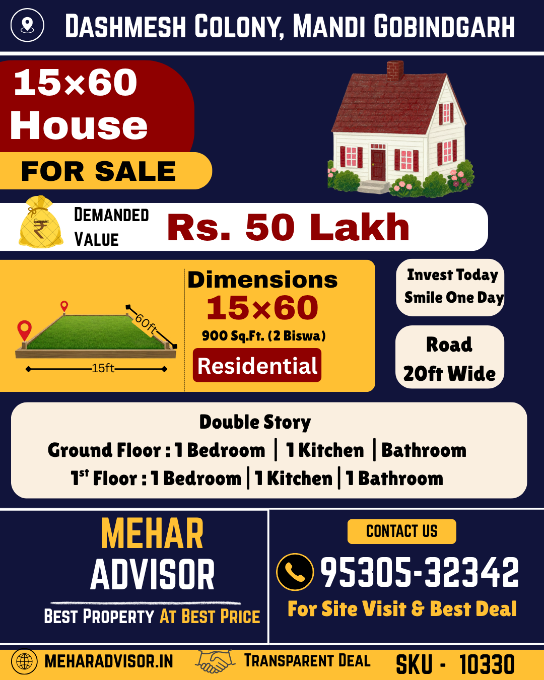 HOUSE FOR SALE DASHMESH COLONY, MANDI GOBINDGARH SKU10330
